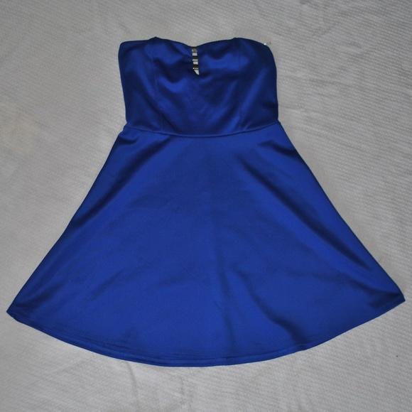 Royal Blue Mini Dress - Picture 2 of 3